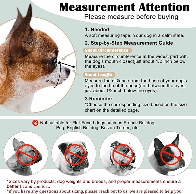 Mayerzon Short Snout Dog Muzzle for Small Medium Large Dog, Soft Muzzle for Chihuahua Shih Tzu American Bulldog for Grooming, Sturdy Oxford Mouth Guard Anti Biting Chewing