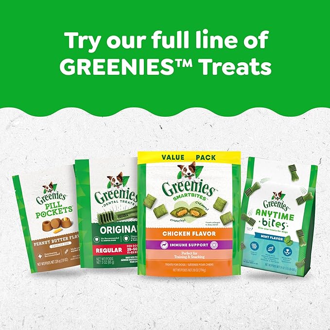 Greenies Smartbites Immune Support Crunchy & Soft Dog Treats, Chicken Flavor, 28 oz. Pack