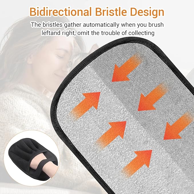 Pet Hair Removal Glove for Cats & Dogs, Five-Finger Electrostatic Pet Hair Gloves, Reusable Pet Hair Removal Tools,Cat & Dog Hair Remover for Couch, Suitable for, Bed Sheets, Clothes, Carpets