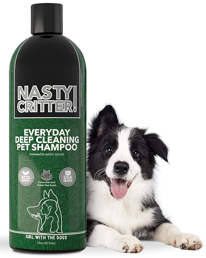 Nasty Critter! by Girl With The Dogs - Made in USA - Deep Clean Everyday Dog Shampoo for 8 Weeks+ (16 Oz)