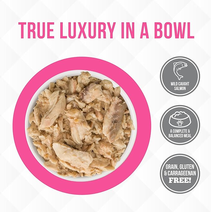 Weruva TruLuxe Cat Food, Pretty in Pink with Wild-Caught Salmon in Gravy, 6oz Can (Pack of 24)