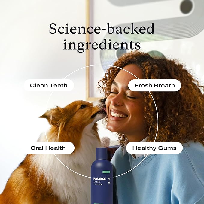 PetLab Co. Cat and Dog Dental Formula, Keep Dog Breath Fresh and Teeth Clean, Supports Gum Health - Water Additive Dental Care Targets Tartar, Pack of 2 - Packaging May Vary