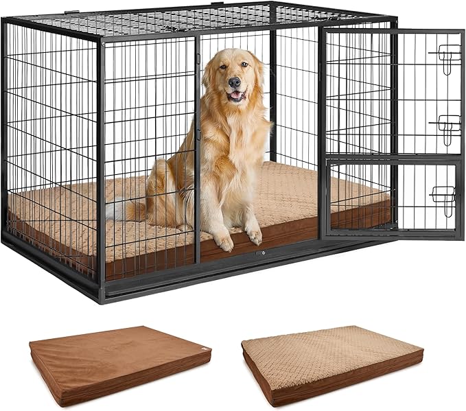 Sytopia Washable 41" Dog Crate Bed for Small, Medium, Large Dogs – Double-Sided Plush, Waterproof, Removable Cover, Thick Orthopedic Support, Durable Comfort Clearance Indoor Flat Dog Bed