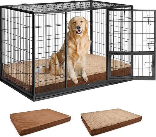 Sytopia Washable 41" Dog Crate Bed for Small, Medium, Large Dogs – Double-Sided Plush, Waterproof, Removable Cover, Thick Orthopedic Support, Durable Comfort Clearance Indoor Flat Dog Bed