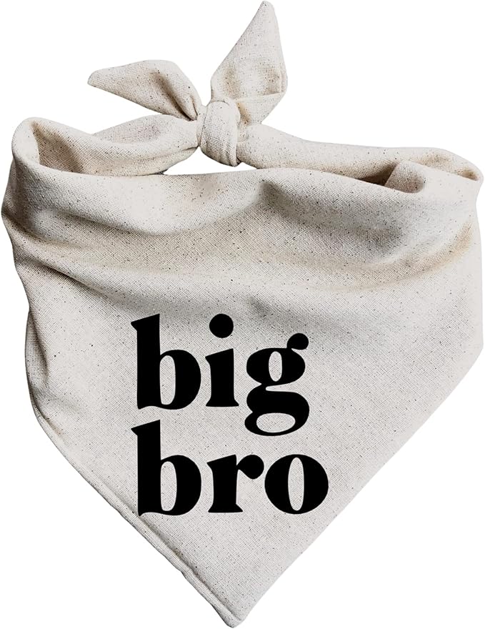 Big Bro Dog Bandana Pregnancy Announcement Baby Announcement to Grandparents (Large)