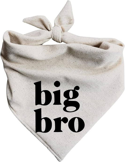 Big Bro Dog Bandana Pregnancy Announcement Baby Announcement to Grandparents (Large)