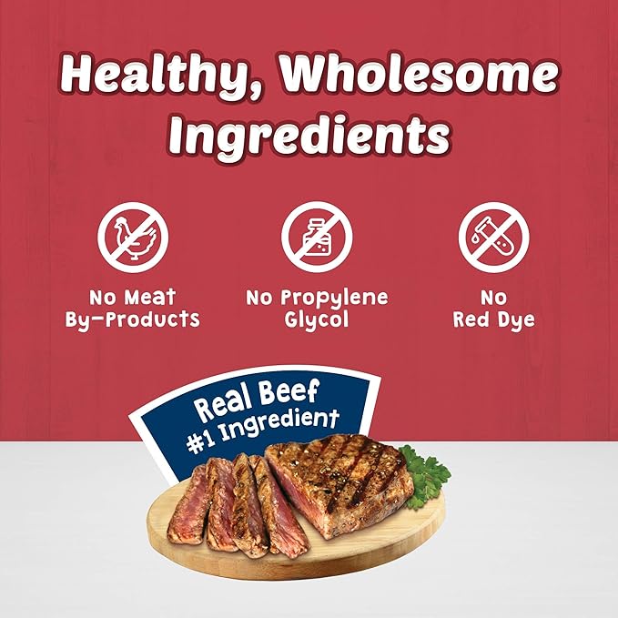 Blue Buffalo Stix Natural Soft Moist Dog Treats Beef Recipe Bag