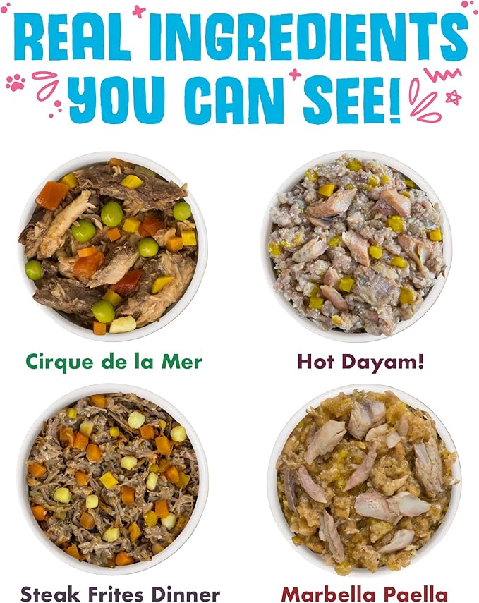 Weruva Classic Dog Food, Variety Pack, Chicken Free, Just 4 Me, Wet Dog Food, 5.5oz Cans (Pack of 24)