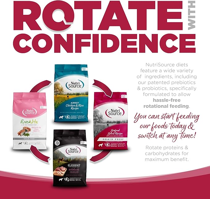 NutriSource Seafood Select Grain Free Dry Dog Food, Salmon and Menhaden Fish Meal, 12LB