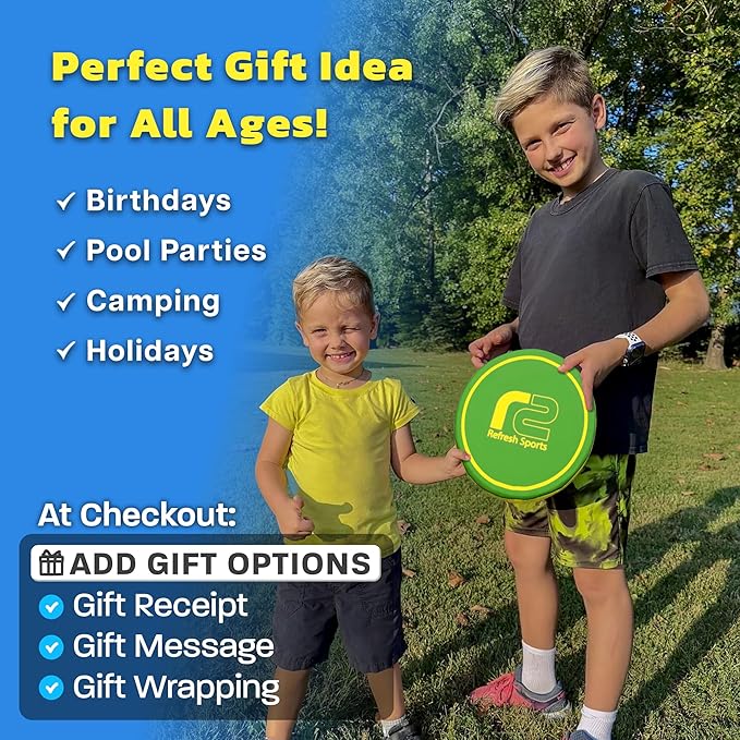 Soft Flying Disc – Fun Outdoor Toy for Kids, Teens & Adults – Easy to Catch - Fun Christmass Gifts for Kids - Pool & Beach Games – Holiday Present Stocking Stuffer for Boys & Girls Ages 3 4 5 6–12+