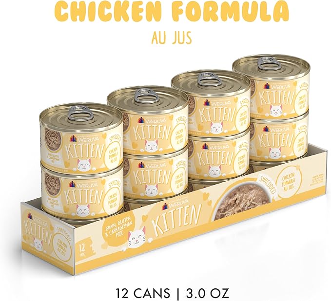 Weruva Kitten, Chicken Formula Au Jus, 3oz Can (Pack of 12)