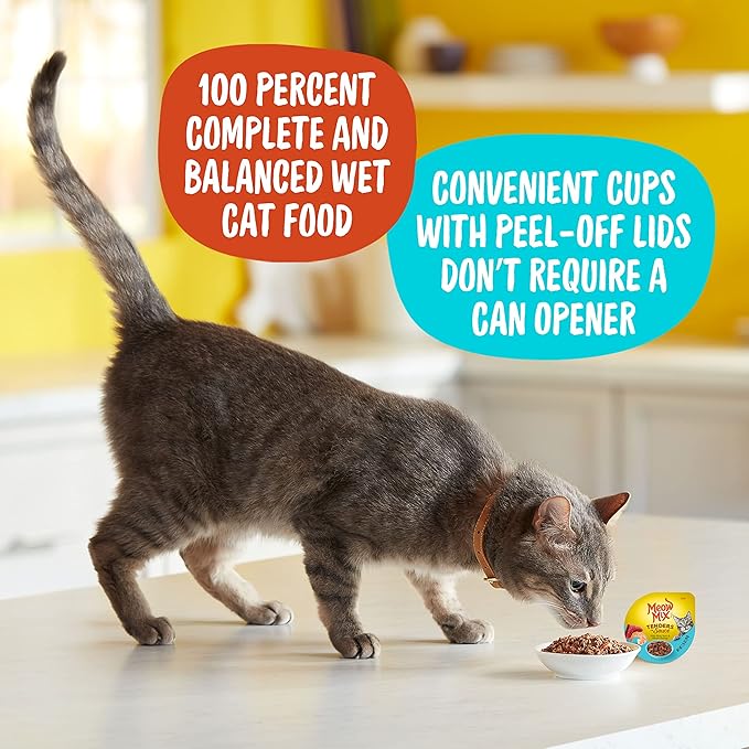 Meow Mix Tenders in Sauce Wet Cat Food, Tuna & Shrimp, 2.75 Ounce Cup (Pack of 12)