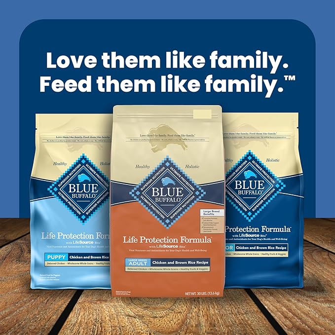 Blue Buffalo Life Protection Formula Large Breed Adult Dry Dog Food, Promotes Joint Health and Lean Muscles, Made with Natural Ingredients, Chicken & Brown Rice Recipe, 30-lb Bag