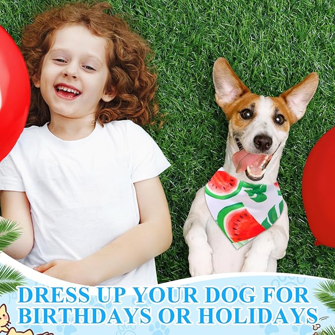 Sanwuta 72 Pcs Dog Bandana Bulk Washable Puppy Triangle Scarfs Cat Bandanas Adjustable Soft Cute Pet Triangle Bibs Accessories for Small Medium Dogs Cats Pets Costume(Summer Pattern)