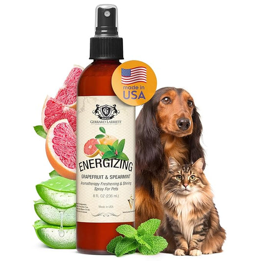 Dog Perfume Spray Long Lasting Grapefruit & Spearmint 8 Fl Oz-Dog Calming Spray Scent Mist for Shining Fur, Puppy Cologne Doggie Deodorant Fragrance Mist Pet Perfume for All Breeds by Gerrard Larriett