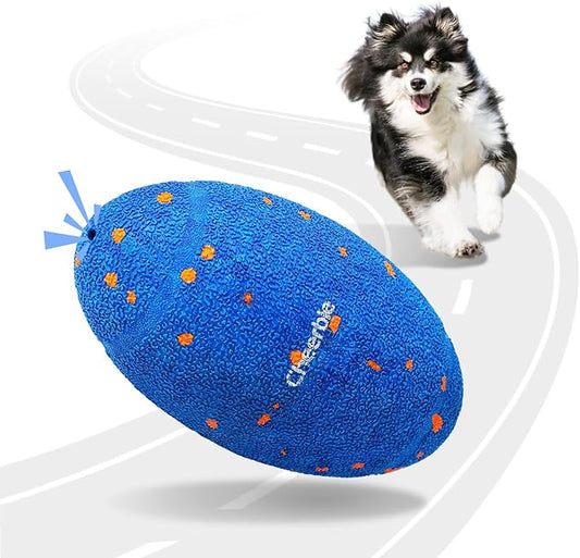 Cheerble Smart Interactive Dog Toy, Wicked Rugby, Squeaky Dog Toy Football, Automatic Moving, Bouncing, and Rotating, E-TPU Material, Bouncing Fetch Toy for Indoor/Outdoor Use and Small to Large Dogs