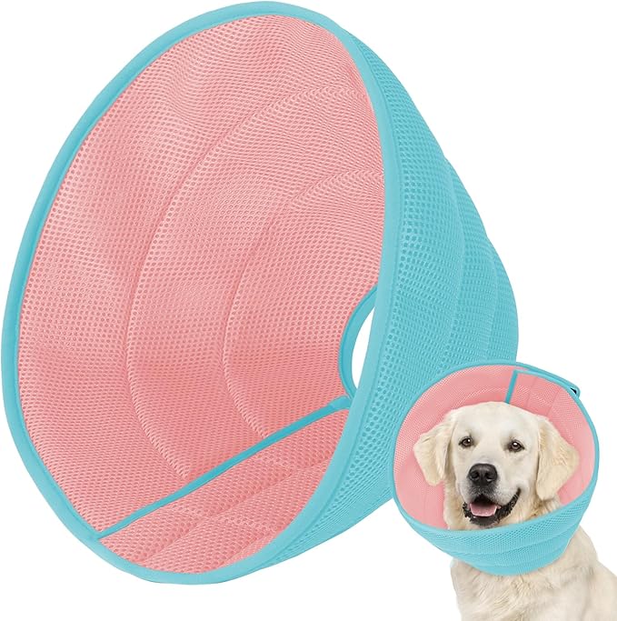 Soft Dog Cone Collar After Surgery Alternative for Dogs to Stop Licking, Comfy Collars for Large/Medium/Small Pet, Comfortable Elizabethan Neuter Recovery E Cones of Shame Neck & Head Ecollars