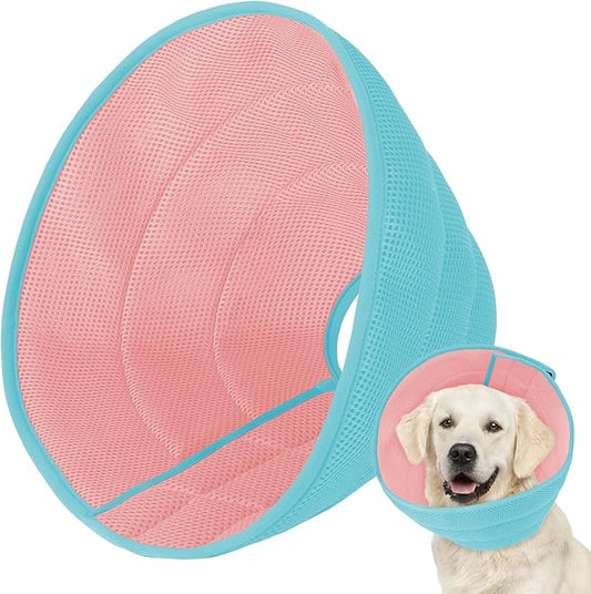 Soft Dog Cone Collar After Surgery Alternative for Dogs to Stop Licking, Comfy Collars for Large/Medium/Small Pet, Comfortable Elizabethan Neuter Recovery E Cones of Shame Neck & Head Ecollars