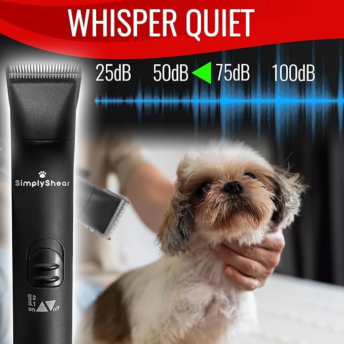 Premium Dog Clippers for Grooming, High-Performance 2-Speed Corded Shears with Metal Comb Attachments, Quiet and Reliable Grooming Kit for Dogs and Cats