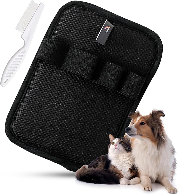 CALMZY Pet Hair Removal Glove, Reusable Cat Dog Electrostatic Fur Remover Grooming Glove Tool, Magic Brush Cat & Dog Hair Remover for Couch, Furniture, Carpet, Car Seat & Clothing