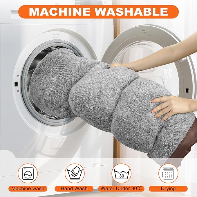 Washable Orthopedic Large Dog Bed, XL Dog Beds for Extra Large Dogs, High Back Dogs Sofa with Non-Slip Bottom, 37”x30”x8”, Brown