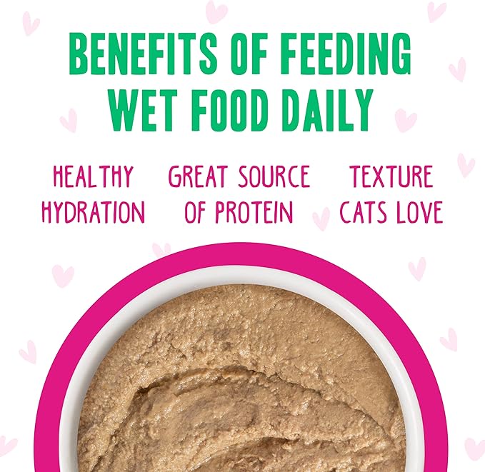 Weruva B.F.F. Play - Best Feline Friend Paté Lovers, Aw Yeah!, Swipe Right Delight Grain-Free Natural Wet Cat Food Variety Pack, 2.8oz Can (Pack of 18)