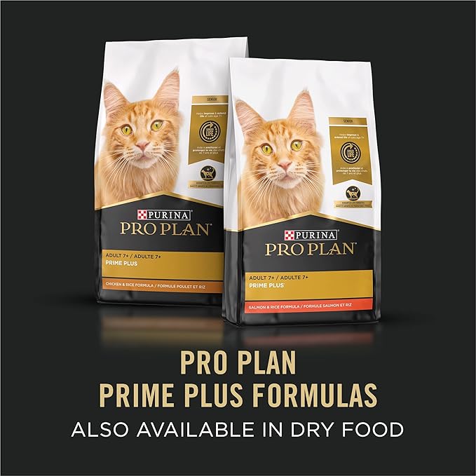 Purina Pro Plan Senior Cat Food Wet Pate, Chicken and Beef Entree - (Pack of 24) 3 oz. Pull-Top Cans