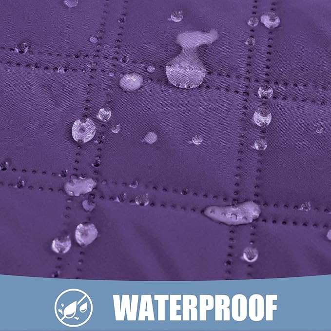 Smiry Waterproof Dog Blanket, Reversible Dog Bed Cover Pet Blanket, Soft Pet Couch Covers for Sofa Washable, Bed Couch Sofa Furniture Protector for Puppy Cat Kids (40"x50", Purple/Purple)