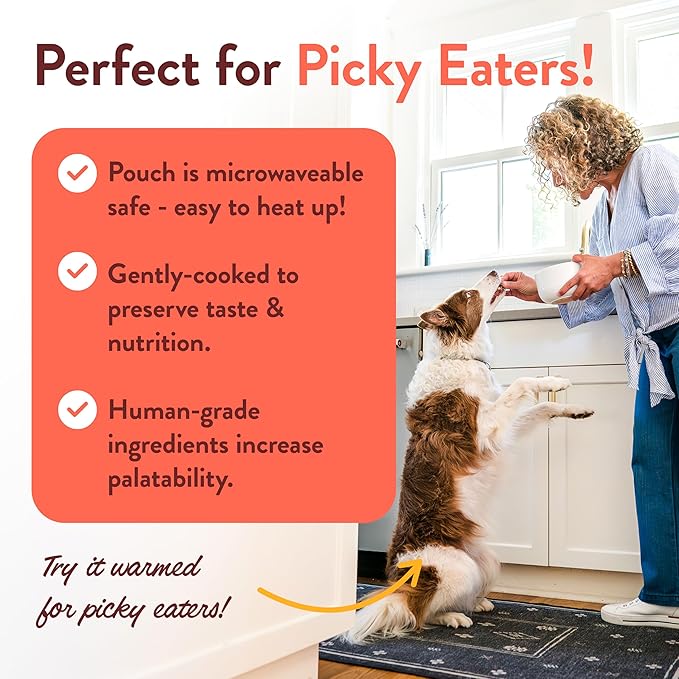 Portland Pet Food Company Tuxedo’s Chicken & Yams Fresh Dog Food Pouches - Human-Grade, Gluten-Free Wet Pet Meal Topper & Mix-Ins - Small & Large Breed Puppy & Senior Dogs - Made in The USA - 5 Pack