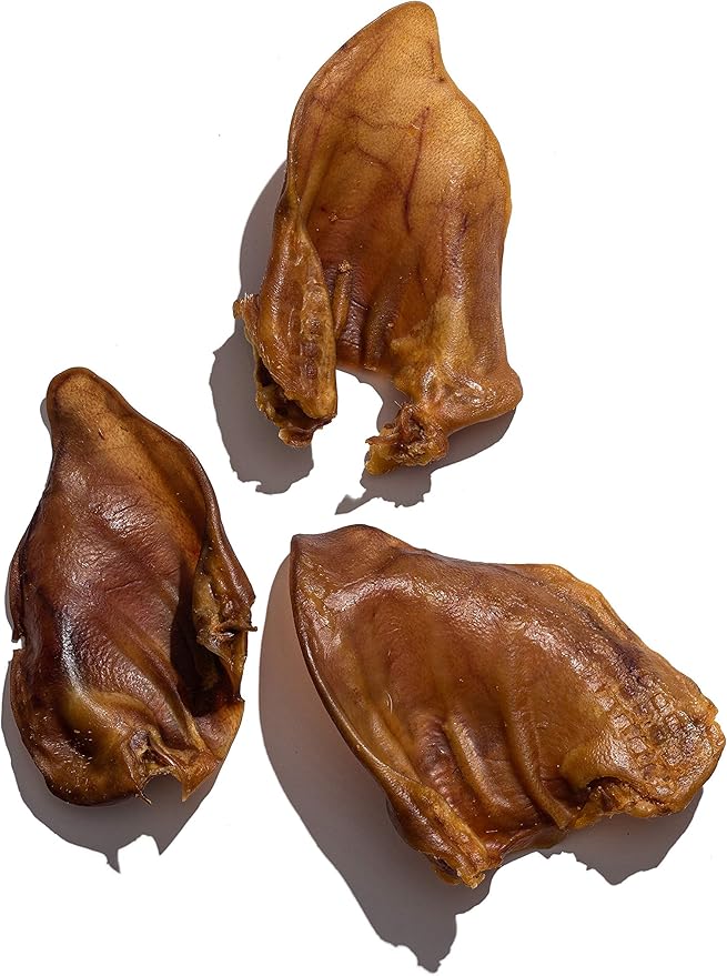Jack&Pup Natural Whole Pig Ears for Dogs Large, Pigs Ears for Dogs - Premium Dog Ear Treat - Dog Chew Treats for Large and Small Breeds (10 Pack)