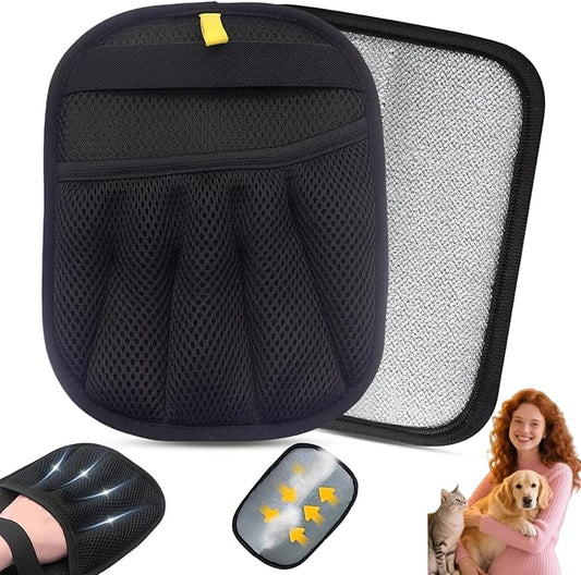 Pet Hair Remover Glove - Reusable Electrostatic Five-Finger Gloves for Cat/Dog Hair Removal on Furniture, Carpet & Clothes