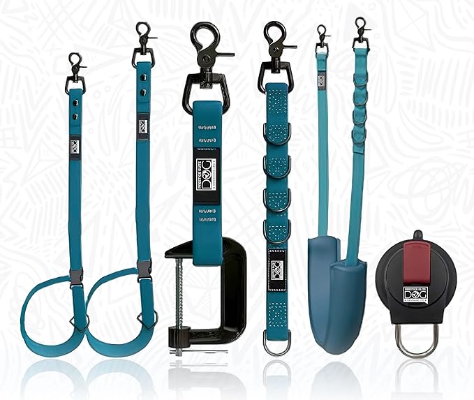 Prestige Elite - Set of 6 - Dog Groomers Helper Grooming Loops for Dogs Groomers - Adjustable Biothane Dog Grooming Loop, Belly Strap, Grooming Noose, Extension Strap & More - Dog Grooming Leash