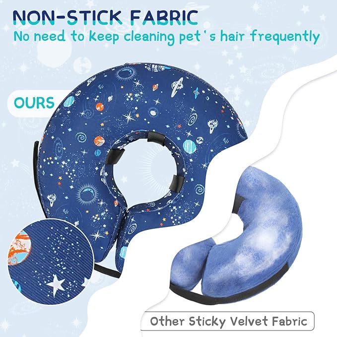 Supet Inflatable Dog Cone Collar Alternative After Surgery, Dog Neck Donut Collar Recovery E Collar for Neuter, Soft Pet Cone for Small Medium Large Dogs