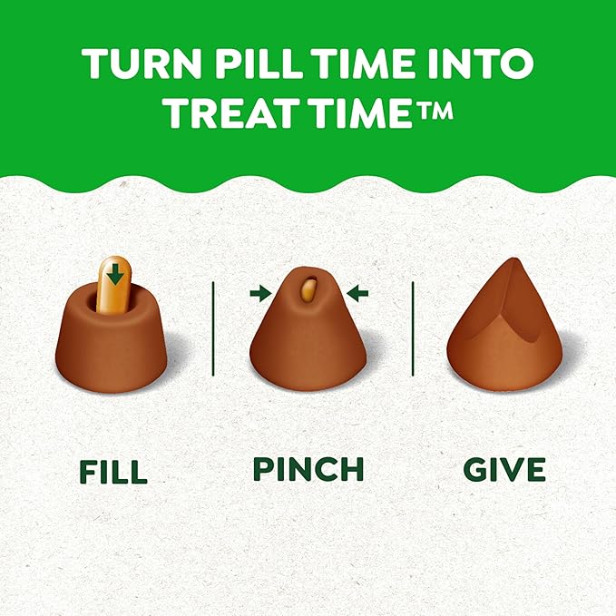 Greenies Feline Pill Pockets for Cats Natural Soft Cat Treats, Salmon Flavor, 1.6 oz. Pouch (45 Treats)