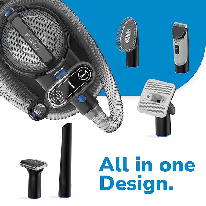 Professional Pet Grooming Vacuum Kit - Cat & Dog Grooming Kit for Easy Pet Care at Home, Quiet & Safe Dog Hair Remover Machine with Brush, Clipper, Shedding & Cleaner Tools & 2L Canister