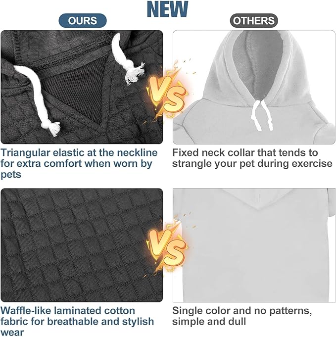 BEAUTYZOO Dog Hoodie for Small Medium Large Dogs, Winter Fall Warm Dog Clothes for Puppy S M Sized Dogs Girl Boy, Dog Sweater Shirt Hoodies with Pocket Bulldog Pitbull Cat Clothing Coat