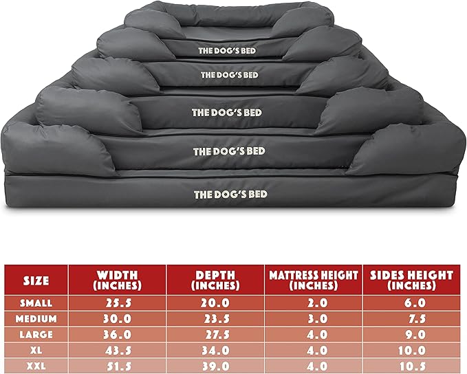 Replacement Outer Cover ONLY (Outer Cover ONLY - NO Bed, NO Waterproof Inner) for The Dog's Bed, Washable Oxford Fabric, Small (Grey with Black Piping)