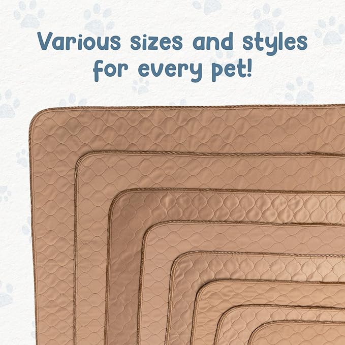EZwhelp Washable Pee Pads for Dogs - Waterproof Training Pads for Dogs, Reusable & Sanitary, Rounded Corners, Laminated, Lightweight, Durable, Pet Essentials for Training and Whelping, 47" x 47"