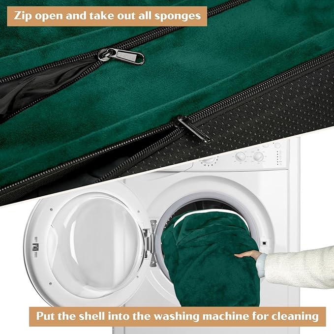 Comfort Expression Orthopedic Dog Bed for Small Dogs 24x16 Inch, Waterproof Supportive Egg Crate Foam Small Pet Bed with Removable Bolsters, Dog Couch with Washable Cover & Non-Slip Bottom, Emerald