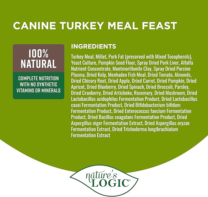 Nature's Logic Canine Turkey Meal Feast, 4.4lbs