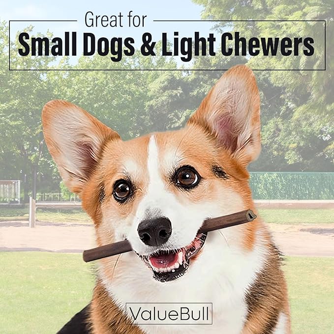 ValueBull USA Collagen Sticks for Small Dogs, 6 Inch Thin Chews, Natural Dog Treats, 200 Count Bulk Pack - Promotes Joint, Skin & Coat Health with Glucosamine and Chondroitin