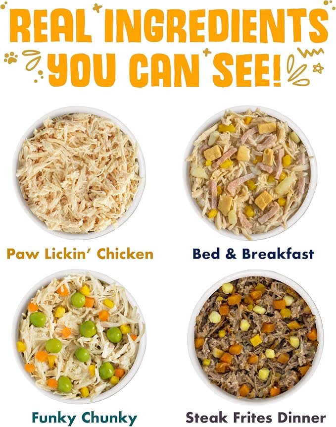 Weruva Classic Dog Food, Variety Pack, Baron's Batch, Wet Dog Food, 14oz Cans (Pack of 12), Multi