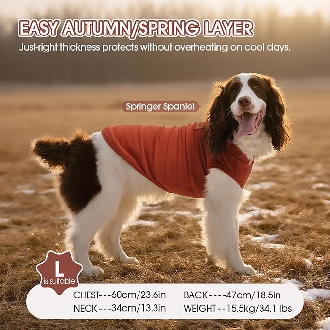 FUAMEY 2 Pack Dog Fleece Vest for Small Dogs,Maltese Chihuahua Stretchy Dog Sweatshirts Warm Dogs Pullover Winter Pet Sweaters with Leash Hole Puppy Turtleneck Sleeveless Orange S