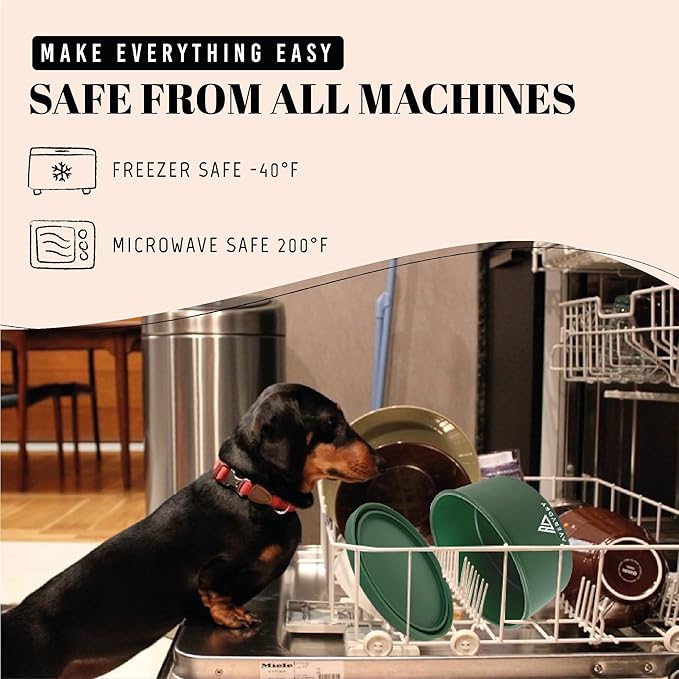 AVERYDAY 30 Oz Travel Dog Bowls with Lids, 2-in-1 Portable Pet Bowls for Food and Water, Leakproof Travel Dog Food & Water Bowl for Outdoor, Camping, Travel Dog Feeding Bowl, Daycare Pet Bowls