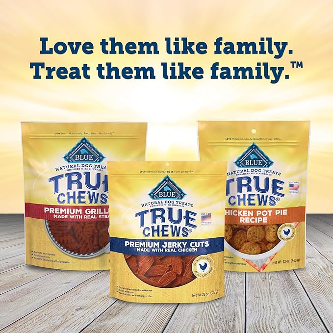 Blue Buffalo True Chews Premium Jerky Cuts Dog Treats with Natural Ingredients Chicken