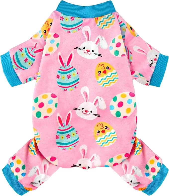 Dog Pajamas Soft Lightweight Dog Onesies Outfit Clothes for Small Medium Large Puppy Pjs for Pet Boys Girls Dogs Cats (Medium, Easter)