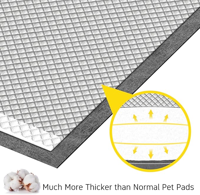 CROCI Cat Pads 16.9 x 11.4 in, Litter Pads for Tidy Cats Breeze Litter System, Pet Pads for Cats Super Absorbent up to 15 Cups, Cat Pads for Breeze System Leak-Proof, Charcoal (50 Counts)