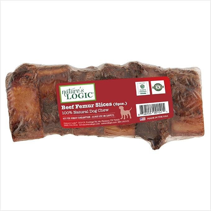 Natures Logic 858155001515 Sliced Beef Femur Treat, One Size