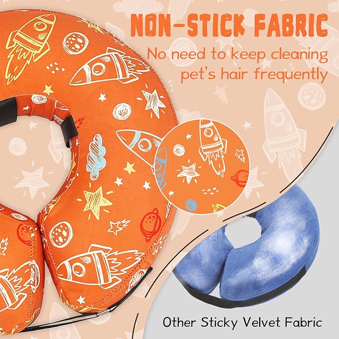 Inflatable Dog Cone Collar for After Surgery, Dog Donut Collar After Surgery, Soft Pet Cone for Small Medium Large Dogs to Stop Licking