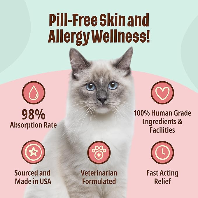 Licks - Cat Allergy - Cat Skin and Allergy - LiquiPaks - 10 Use
